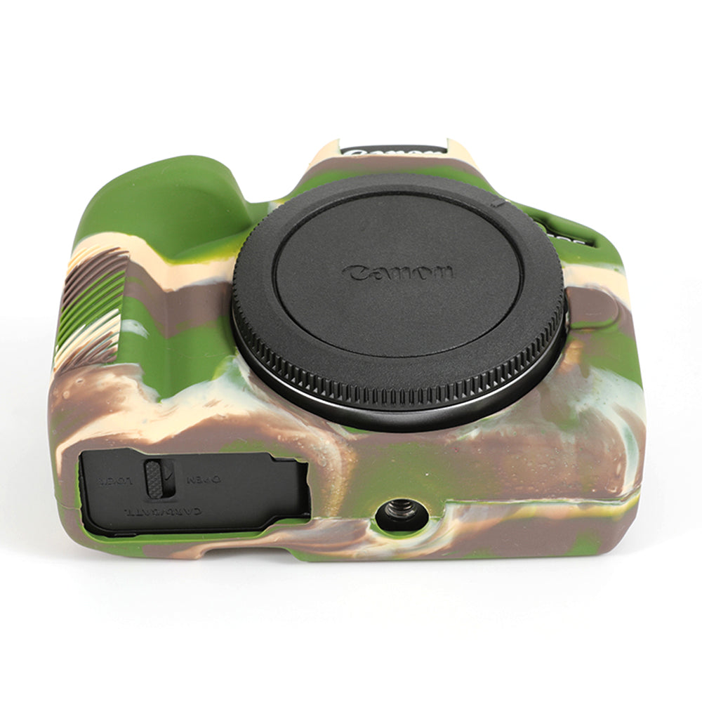 Uniqkart for Canon EOS R50 Soft Silicone Anti-drop Case Camera Protective Cover - Camouflage