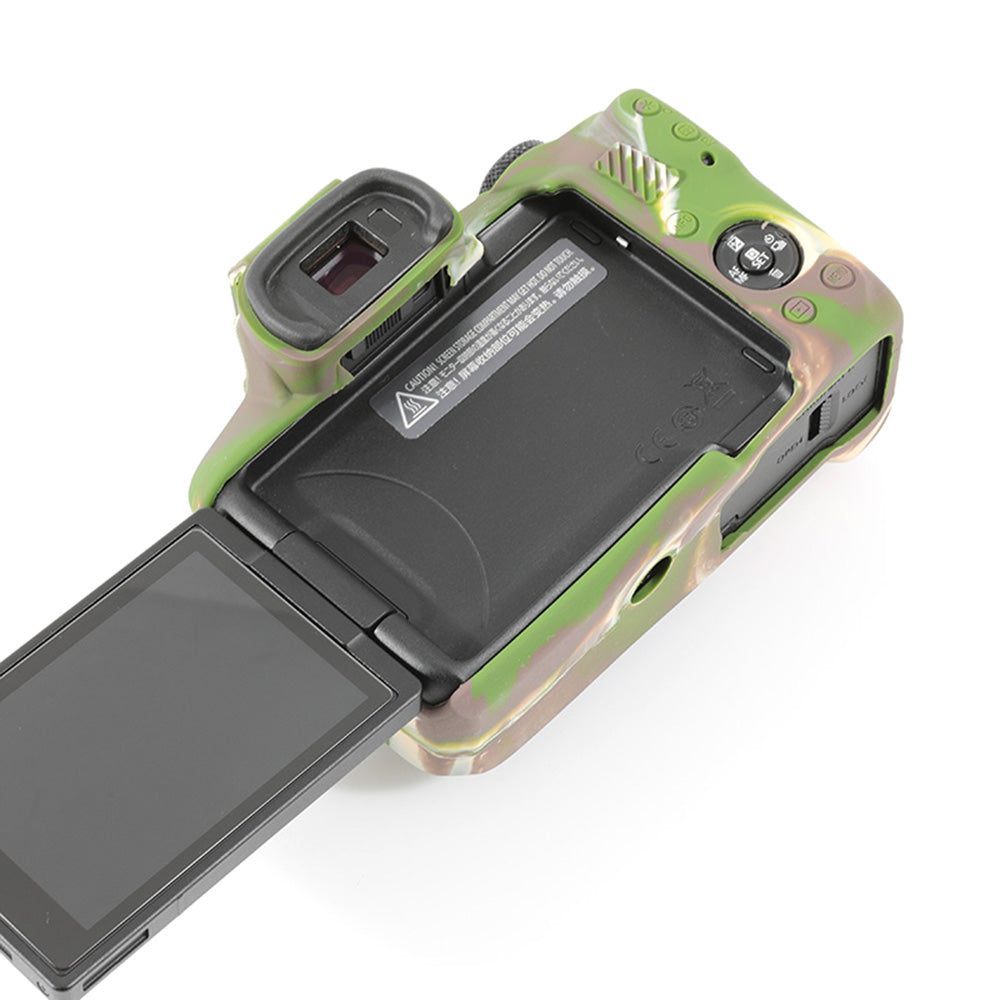 Uniqkart for Canon EOS R50 Soft Silicone Anti-drop Case Camera Protective Cover - Camouflage