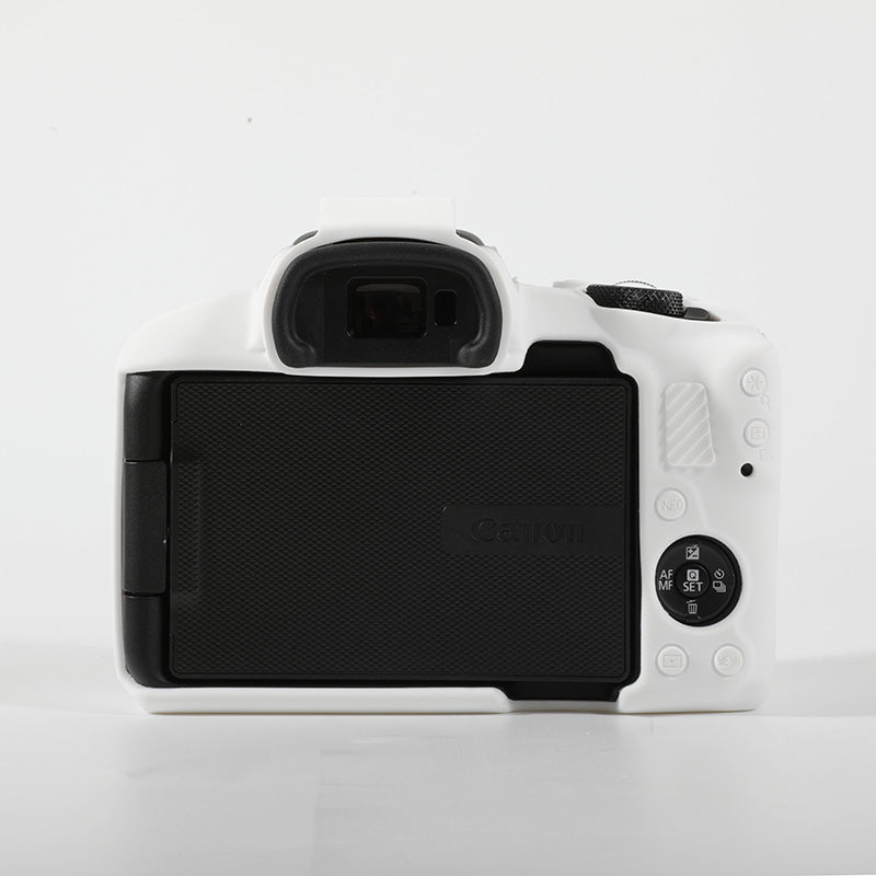 Uniqkart for Canon EOS R50 Soft Silicone Anti-drop Case Camera Protective Cover - White