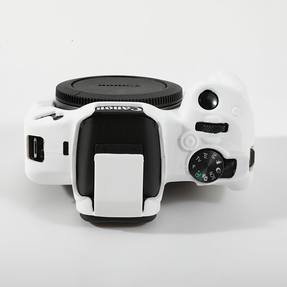 Uniqkart for Canon EOS R50 Soft Silicone Anti-drop Case Camera Protective Cover - White