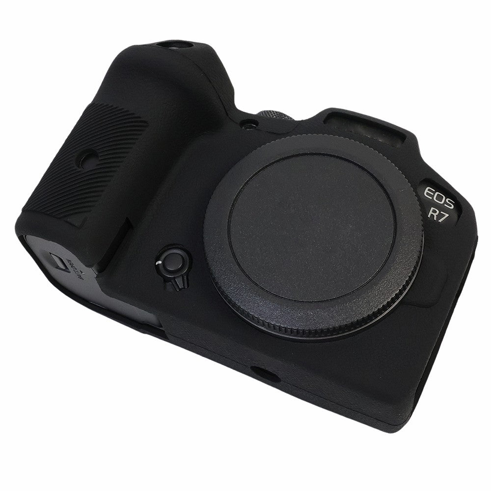 Uniqkart for Canon EOS R7 Silicone Case Camera Protector Anti-Scratch Sleeve Drop Protection Cover - Black