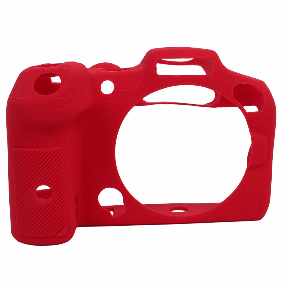 Uniqkart for Canon EOS R7 Silicone Case Camera Protector Anti-Scratch Sleeve Drop Protection Cover - Red