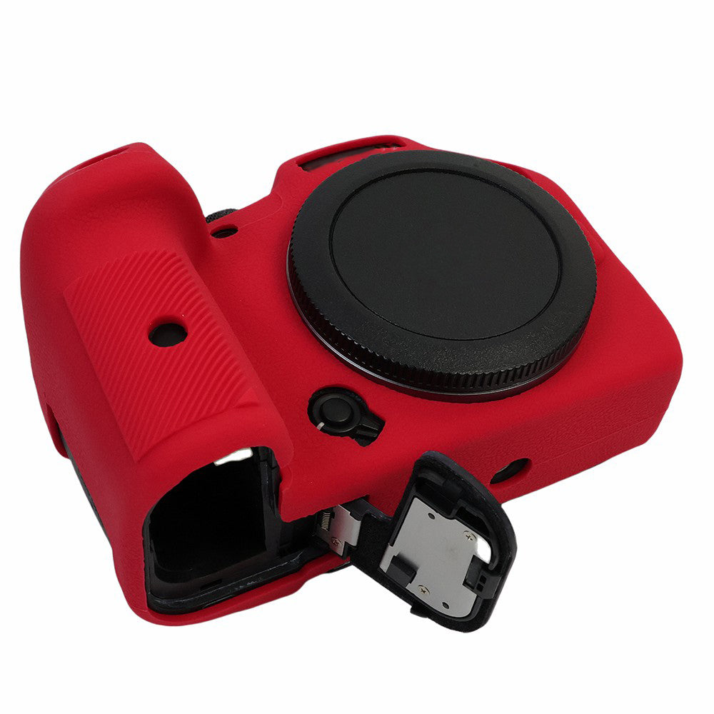Uniqkart for Canon EOS R7 Silicone Case Camera Protector Anti-Scratch Sleeve Drop Protection Cover - Red