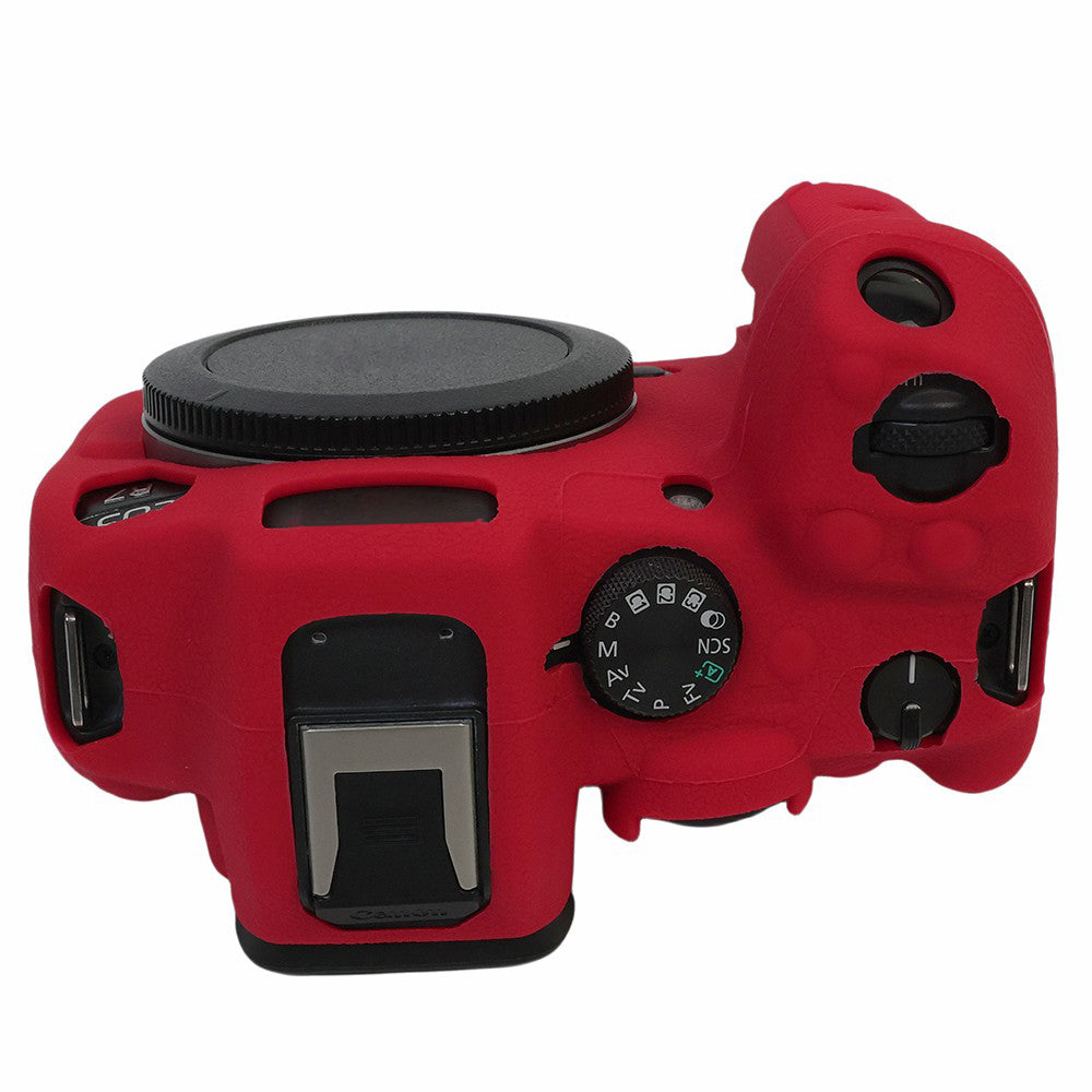 Uniqkart for Canon EOS R7 Silicone Case Camera Protector Anti-Scratch Sleeve Drop Protection Cover - Red