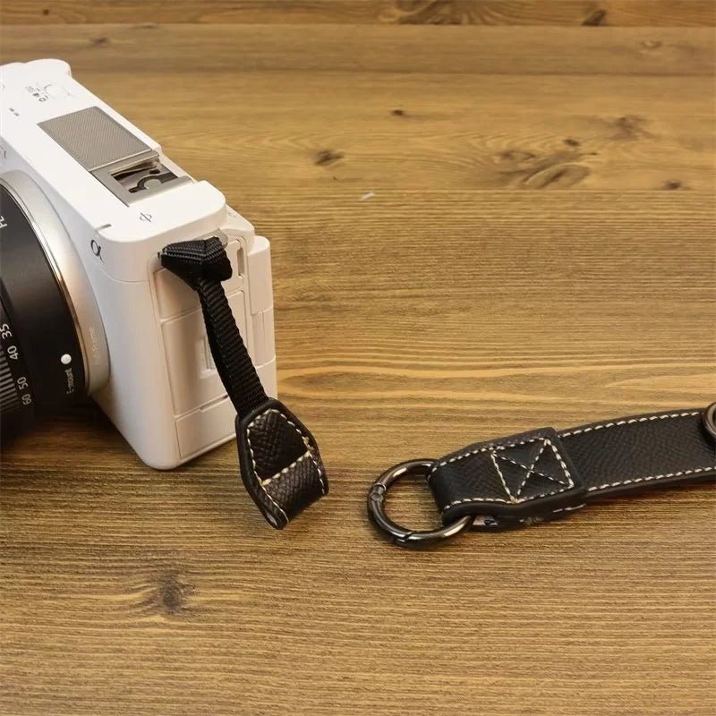 Uniqkart for Sony ZV-E1 PU Leather Camera Bag Battery Opening Protective Case with Small Bag - Light Blue