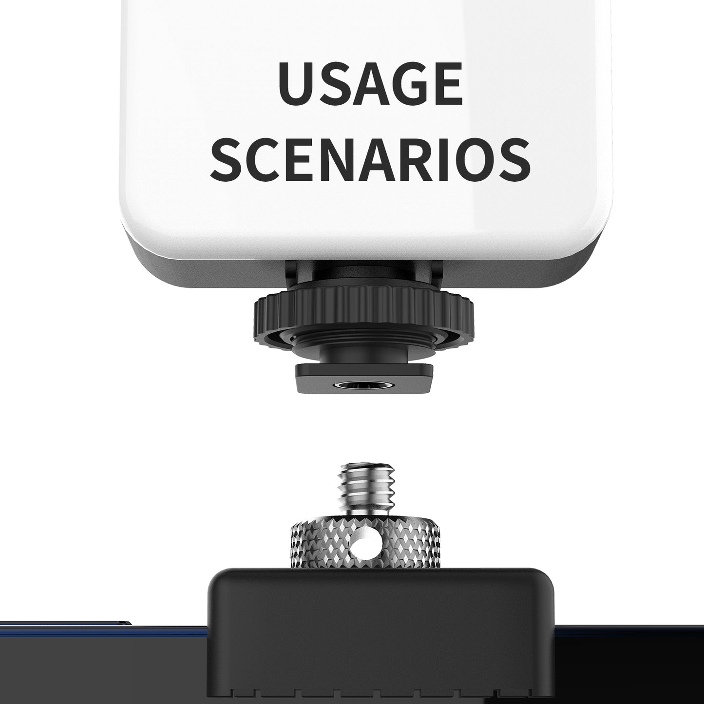 Uniqkart TE-DHS-001 2Pcs Stainless Steel Double-headed 1/4 inch Male Screw Thread Convert Adapter for Camera Tripod Light Stand