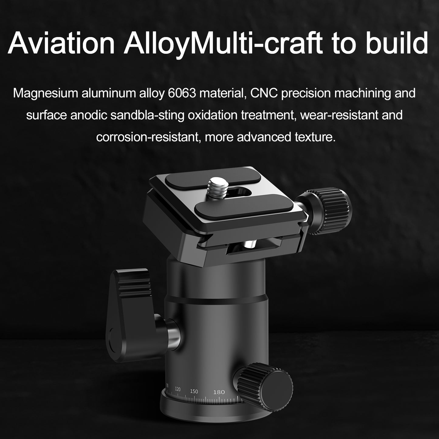 Uniqkart TE-QRP-002 T08 25mm Ball Head 360 Degrees Rotation Panoramic Gimbal Quick Release Plate Camera Tripod Accessories