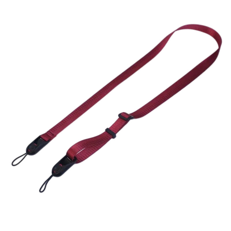 Uniqkart for Fuji XT4 XS10 Sony A7M4 A7r3 Nylon + Microfiber Leather Shoulder Strap Quick Release Camera Carrying Rope - Red