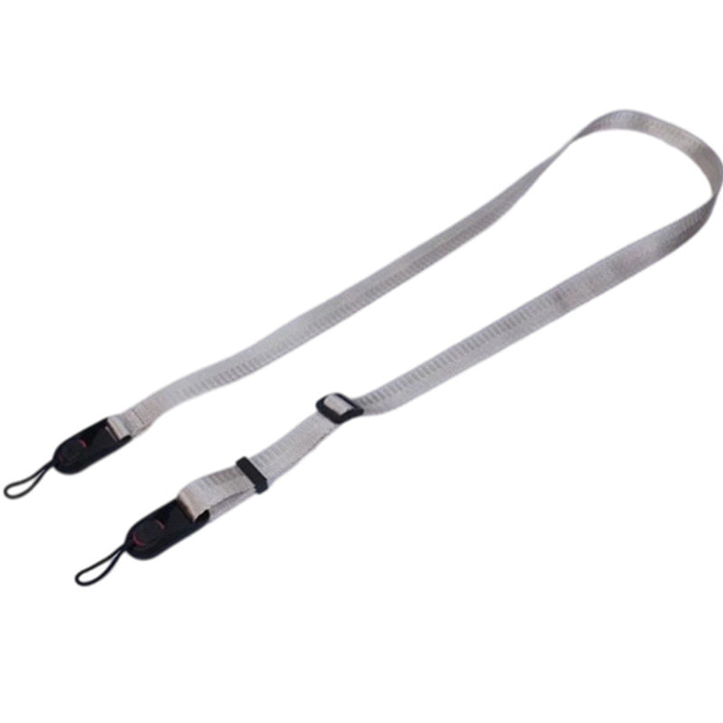 Uniqkart for Fuji XT4 XS10 Sony A7M4 A7r3 Nylon + Microfiber Leather Shoulder Strap Quick Release Camera Carrying Rope - Khaki