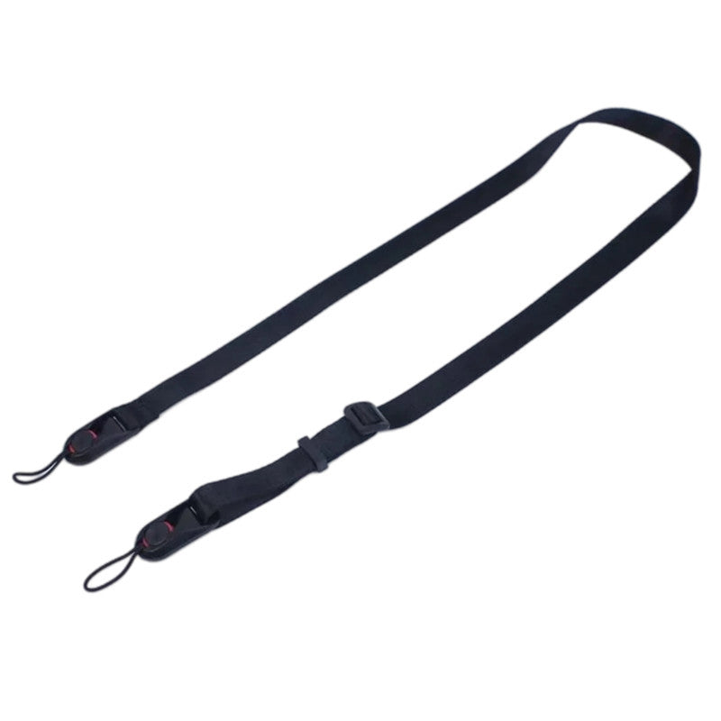 Uniqkart for Fuji XT4 XS10 Sony A7M4 A7r3 Nylon + Microfiber Leather Shoulder Strap Quick Release Camera Carrying Rope - Black