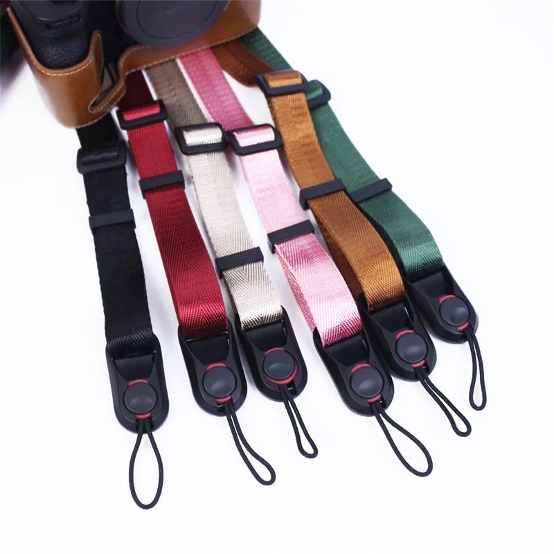 Uniqkart for Fuji XT4 XS10 Sony A7M4 A7r3 Nylon + Microfiber Leather Shoulder Strap Quick Release Camera Carrying Rope - Black