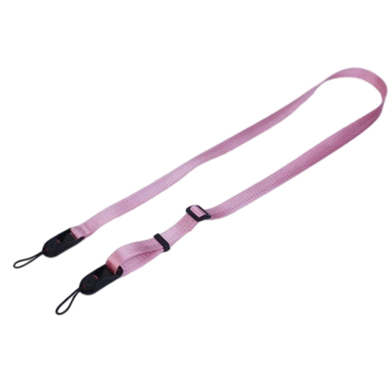 Uniqkart for Fuji XT4 XS10 Sony A7M4 A7r3 Nylon + Microfiber Leather Shoulder Strap Quick Release Camera Carrying Rope - Pink