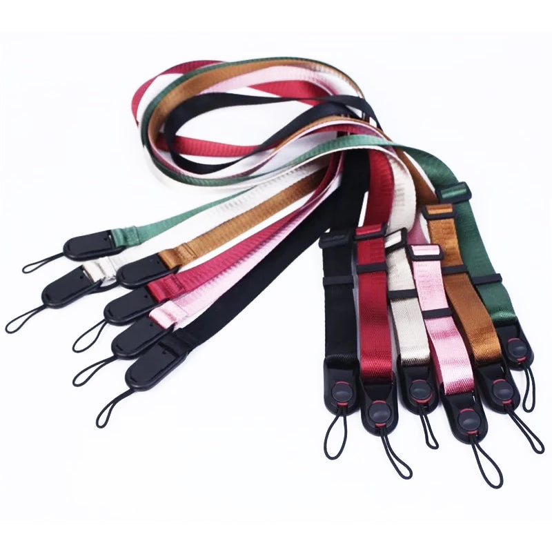 Uniqkart for Fuji XT4 XS10 Sony A7M4 A7r3 Nylon + Microfiber Leather Shoulder Strap Quick Release Camera Carrying Rope - Pink