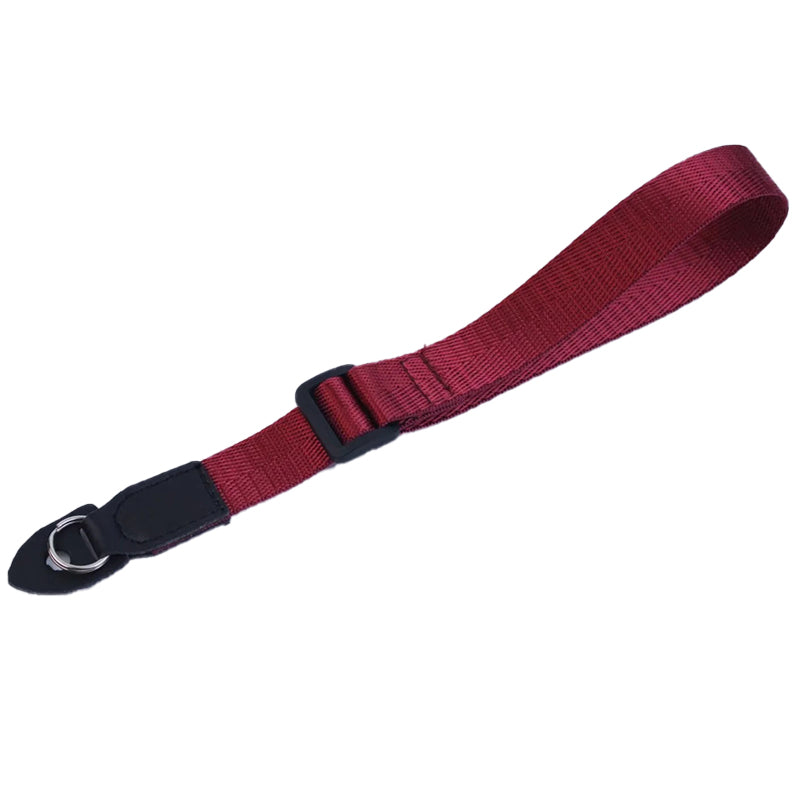 Uniqkart for DSLR Camera with Round Hole Connector Non-slip Adjustable Nylon Wrist Strap Hand Grip Rope - Red