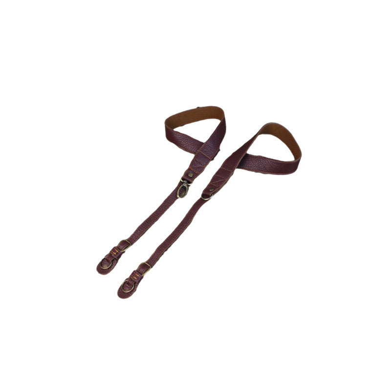 Comfortable Genuine Leather SLR Camera Shoulder Strap Hanging Rope Suitable for Canon Nikon Sony Fujifilm Panasonic - Brown