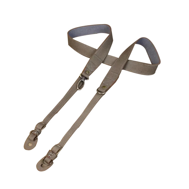 Comfortable Genuine Leather SLR Camera Shoulder Strap Hanging Rope Suitable for Canon Nikon Sony Fujifilm Panasonic - Khaki