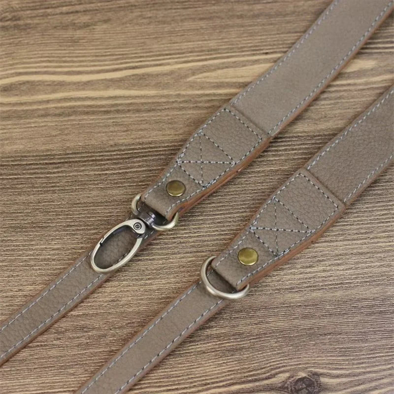 Comfortable Genuine Leather SLR Camera Shoulder Strap Hanging Rope Suitable for Canon Nikon Sony Fujifilm Panasonic - Khaki