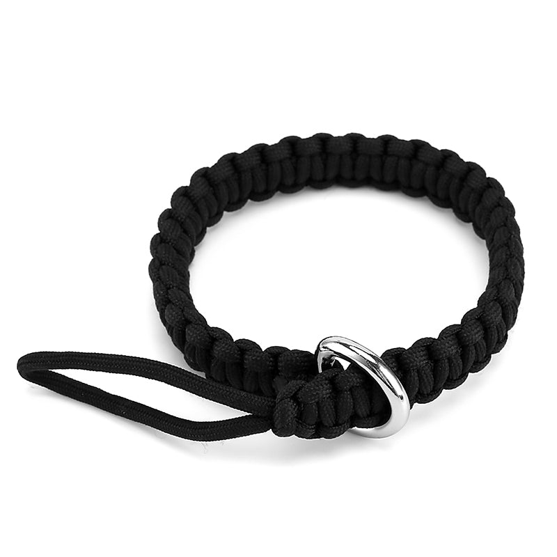 Nylon Braided Style Universal Adjustable Camera Hand Wrist Strap Heavy Duty Hanging Lanyard - Black