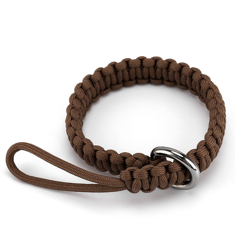 Nylon Braided Style Universal Adjustable Camera Hand Wrist Strap Heavy Duty Hanging Lanyard - Khaki