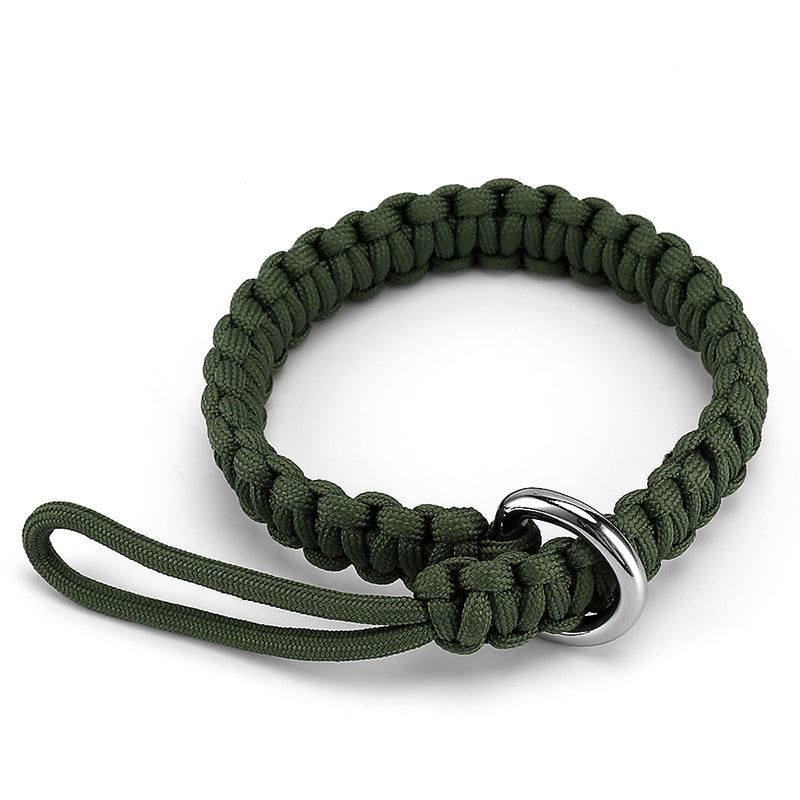 Nylon Braided Style Universal Adjustable Camera Hand Wrist Strap Heavy Duty Hanging Lanyard - Green