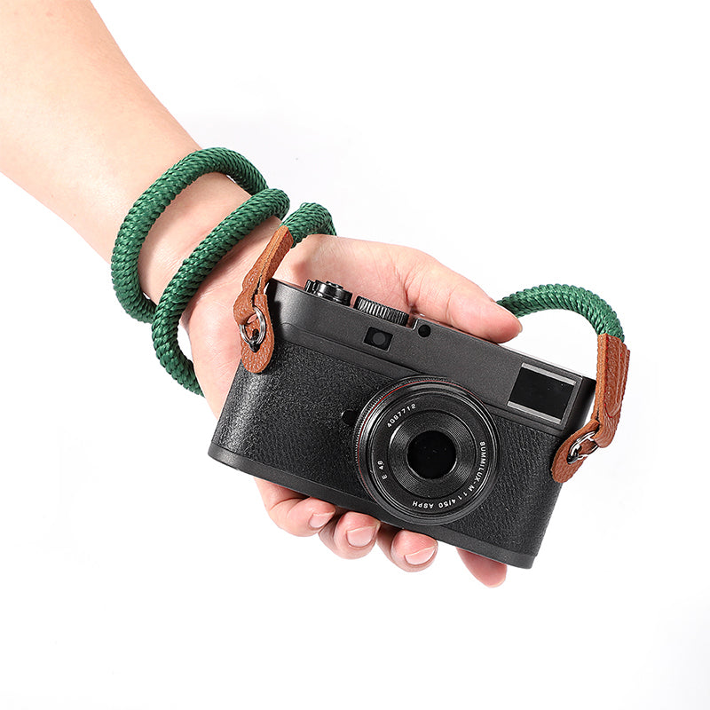 Uniqkart for Sony Leica Camera Wrist Strap Braided Quick Release Hand Strap Shoulder Strap - Green