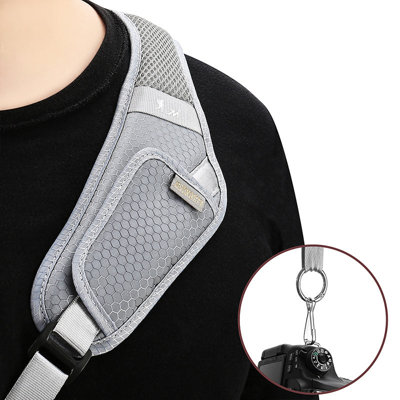 JN-FC Camera Adjustable Carrying Strap Quick Release Breathable SLR Camera Shoulder Strap - Black