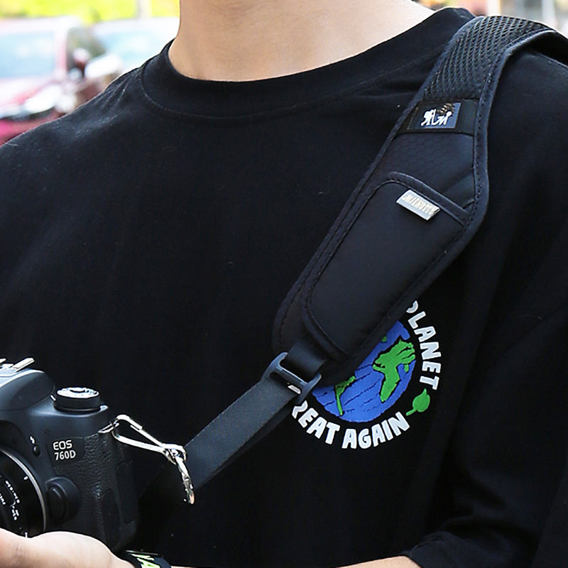 JN-FC Camera Adjustable Carrying Strap Quick Release Breathable SLR Camera Shoulder Strap - Black
