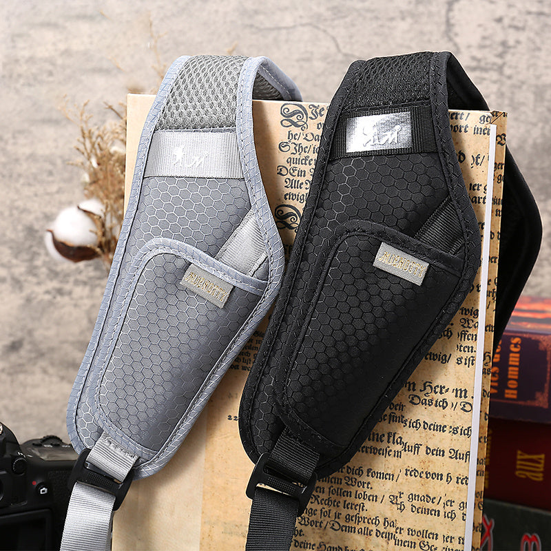 JN-FC Camera Adjustable Carrying Strap Quick Release Breathable SLR Camera Shoulder Strap - Grey