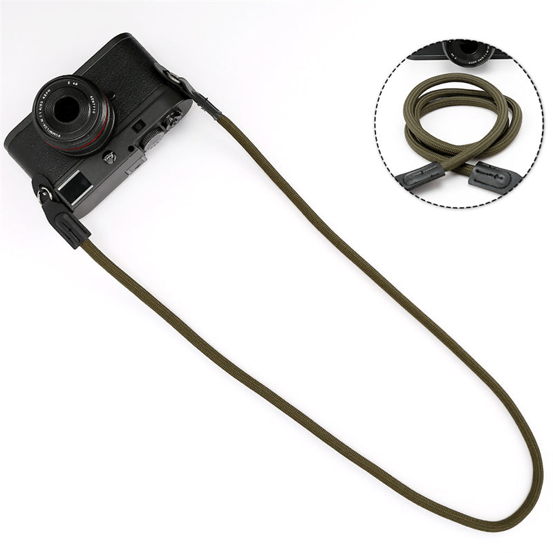 Neck Rope Shoulder Strap for Canon / Leica / Fuji / Panasonic DSLR Camera with Round Hole Connector - Green