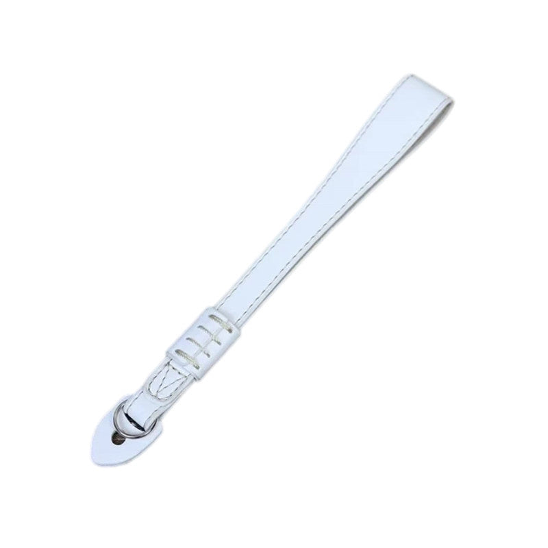 Uniqkart for Fujifilm xt5 / xh2 / xt4 / xs10 / xt30II Camera PU Leather Hand Strap SLR Camera Anti-lost Wrist Rope - White