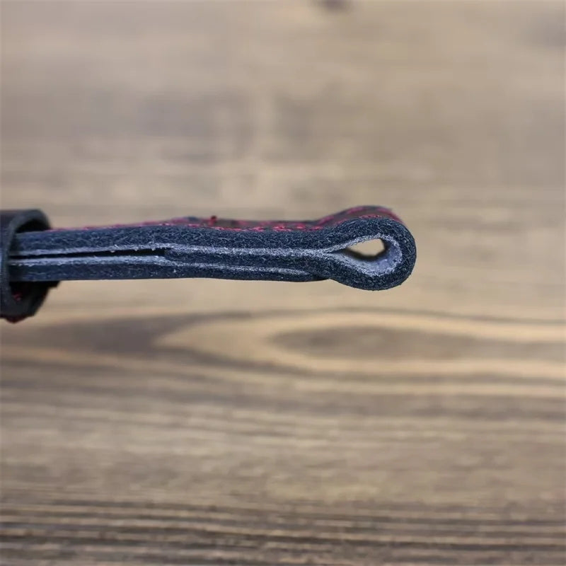 Uniqkart for Fujifilm XT4 / A7r5 / A7M4 / X100v / XH2 Camera Carrying Strap Top Layer Cowhide Leather Quick Release Hand Rope - Black