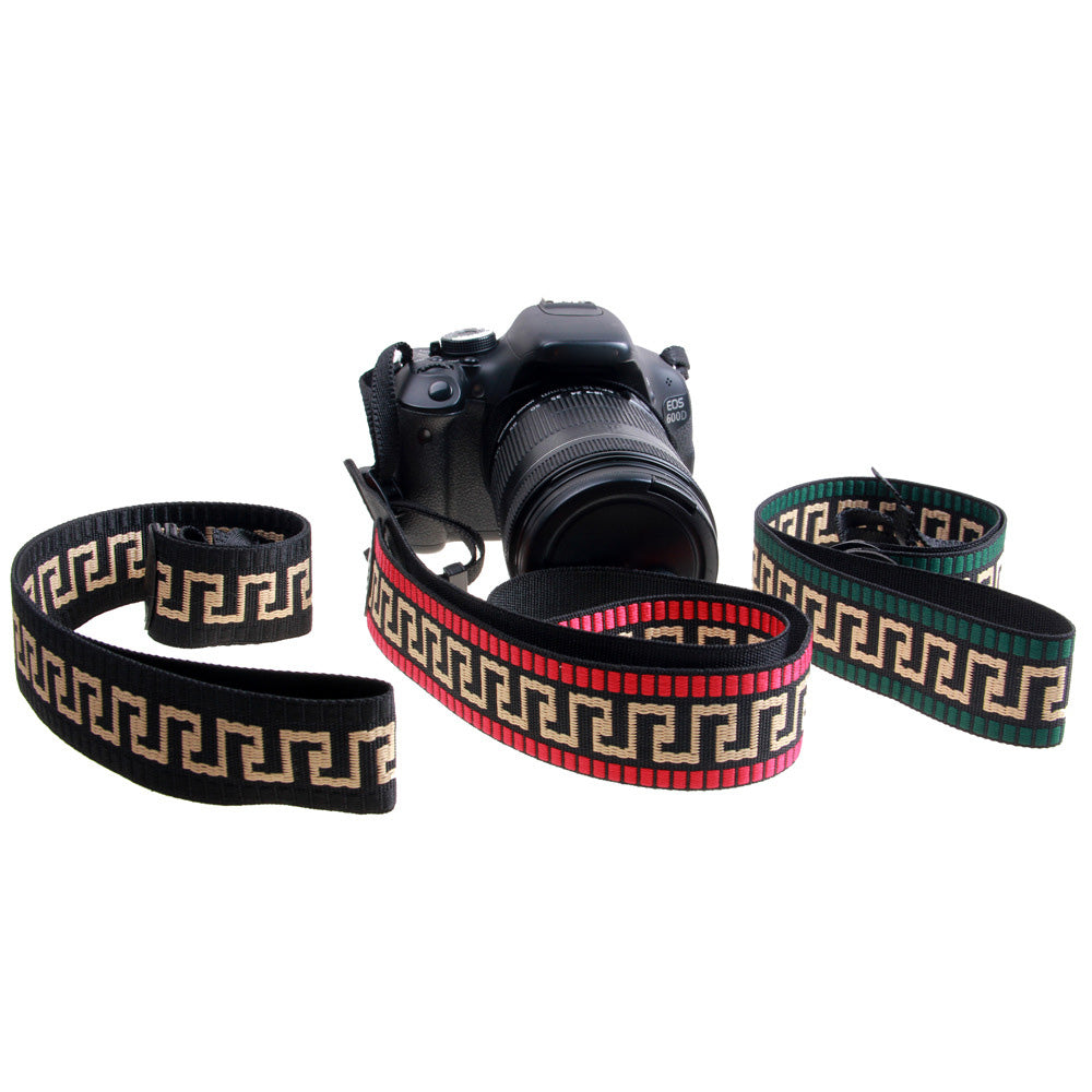 JN-CZ For Canon / Sony / Fujifilm Camera Shoulder Strap Colored Pattern Printing Hanging Rope Universal Camera Carrying Strap - Red