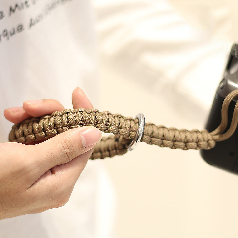 JN-BJ For Sony / Fujifilm Camera Wrist Strap Wear-resistant Nylon Braided Quick Release Hand Strap for Convenient Carrying - Blackish Green