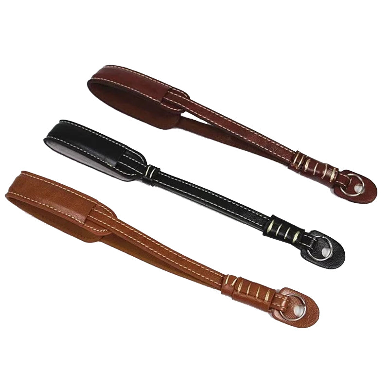 Camera Carrying PU Leather Hand Strap SLR Camera Anti-lost Wrist Rope - Coffee