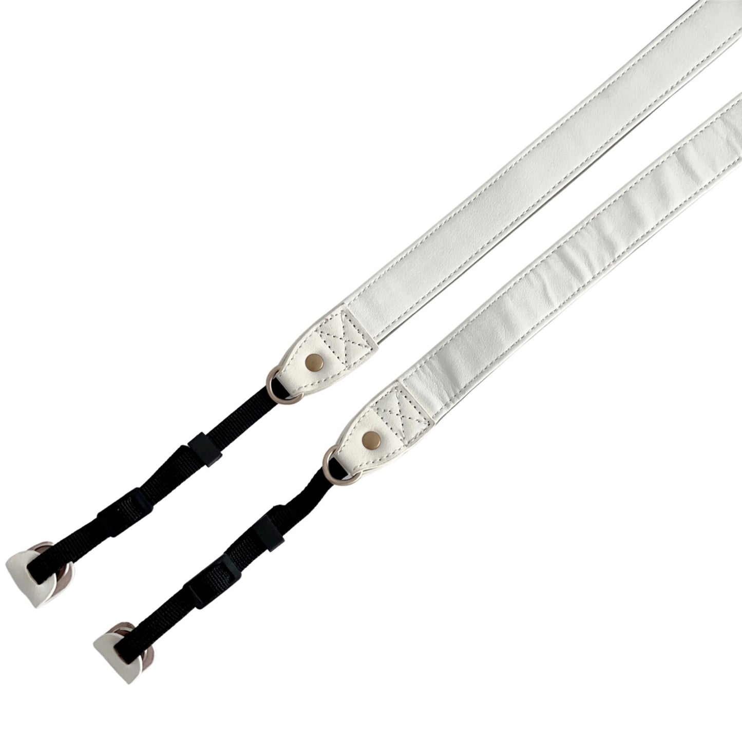 DSLR SLR Camera Strap PU Leather Camera Neck Shoulder Strap for Canon Nikon Sony Fujifilm Panasonic - White