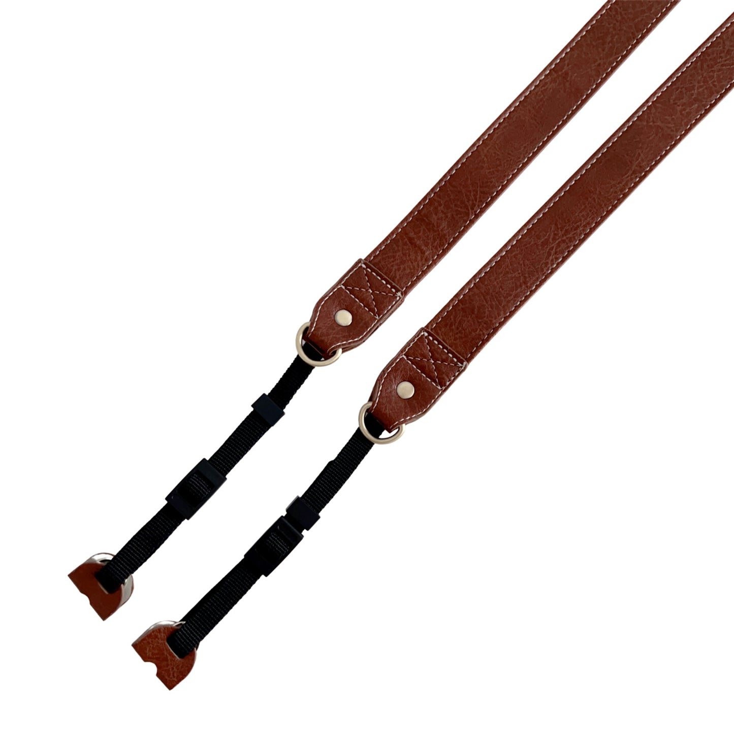 DSLR SLR Camera Strap PU Leather Camera Neck Shoulder Strap for Canon Nikon Sony Fujifilm Panasonic - Coffee