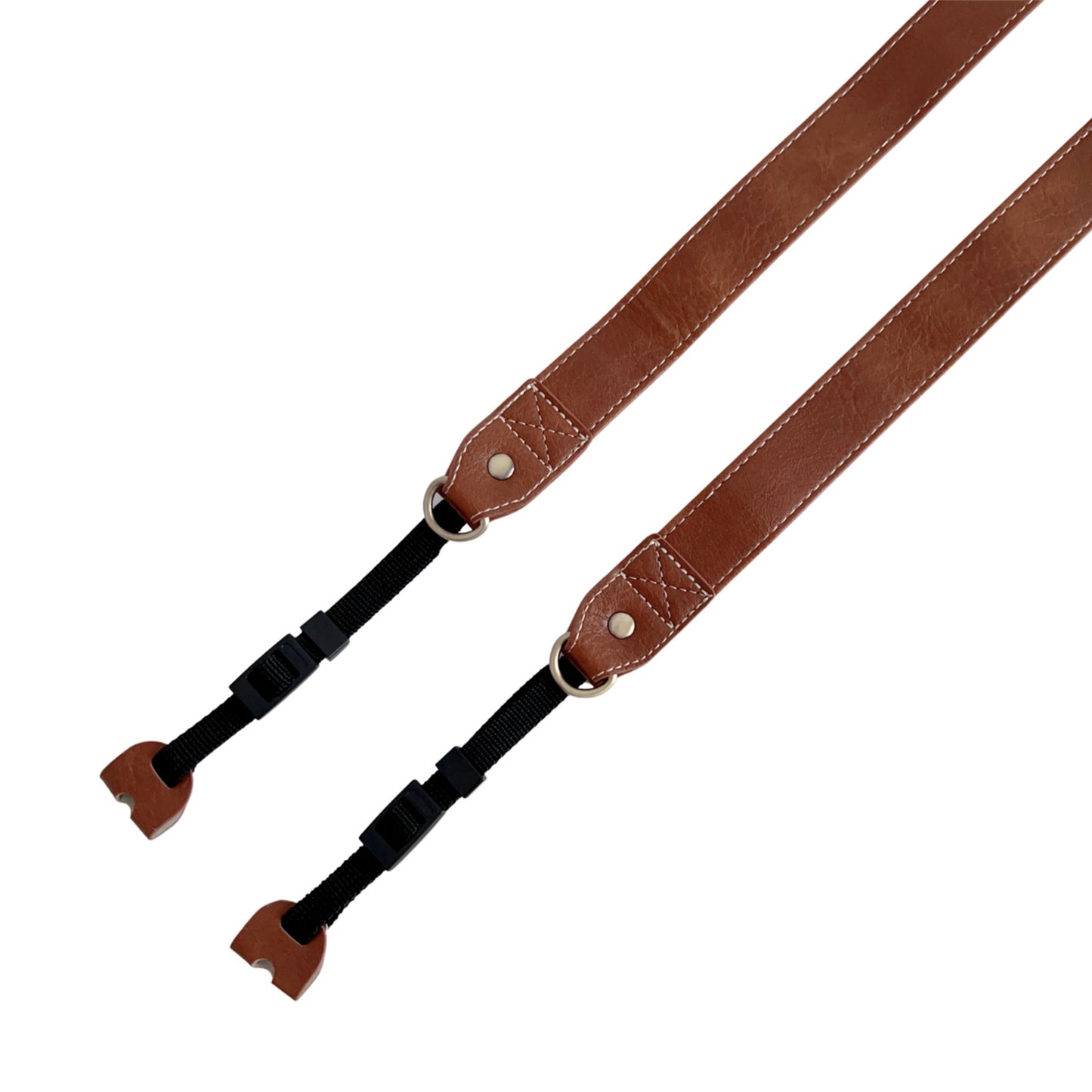 DSLR SLR Camera Strap PU Leather Camera Neck Shoulder Strap for Canon Nikon Sony Fujifilm Panasonic - Brown