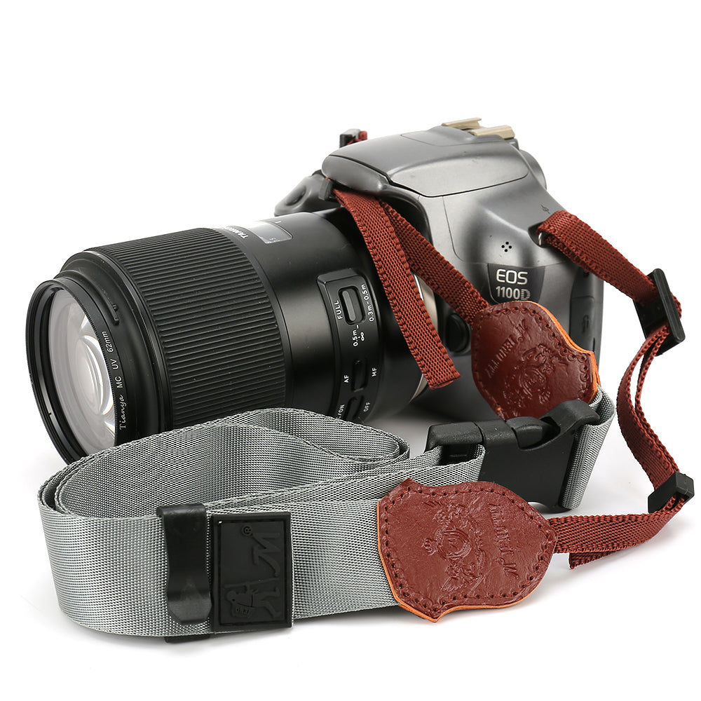 JN Camera Nylon Shoulder Strap for Canon Sony Fujifilm , SLR Camera Quick Release Neck Strap - Grey