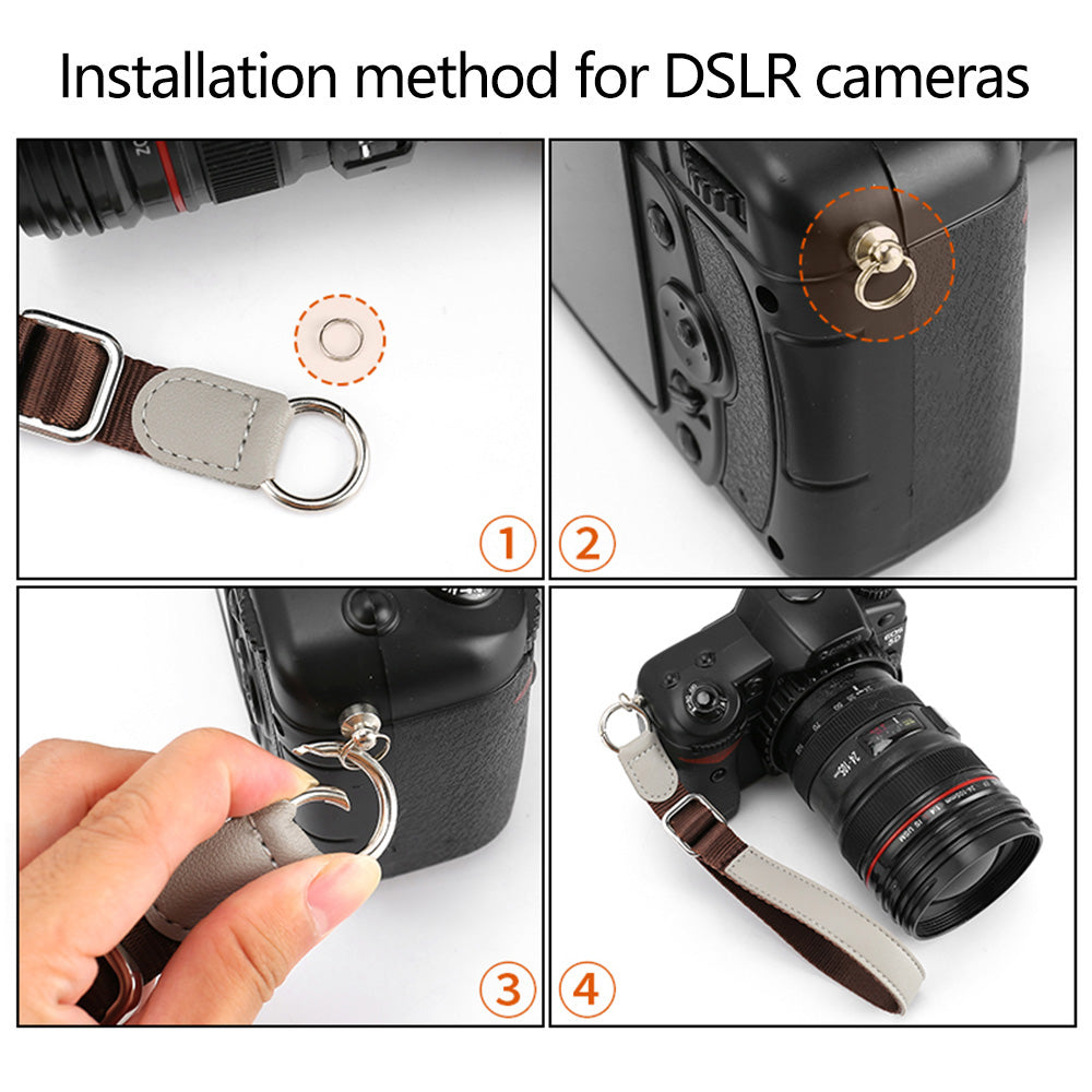 JN GD Nylon Wrist Rope for Sony, Canon, Fuji, Nikon Camera Hand Strap - Black