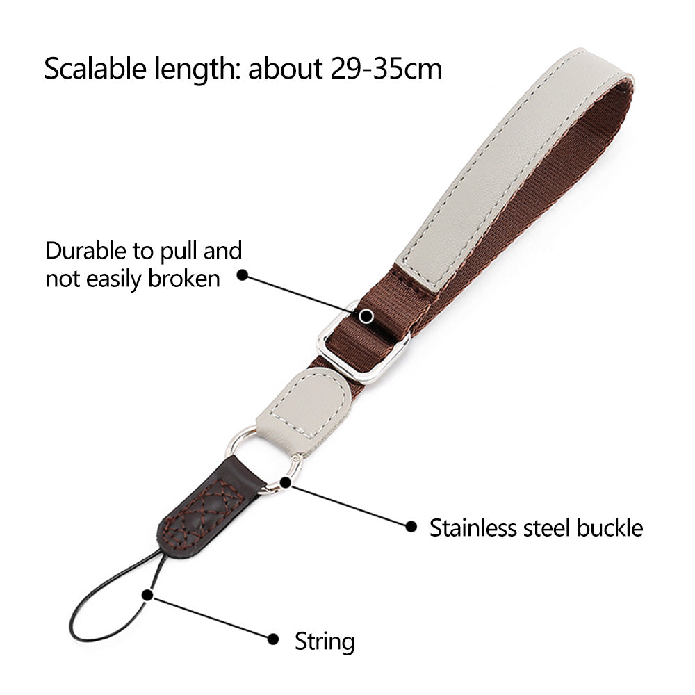 JN GD Nylon Wrist Rope for Sony, Canon, Fuji, Nikon Camera Hand Strap - Brown