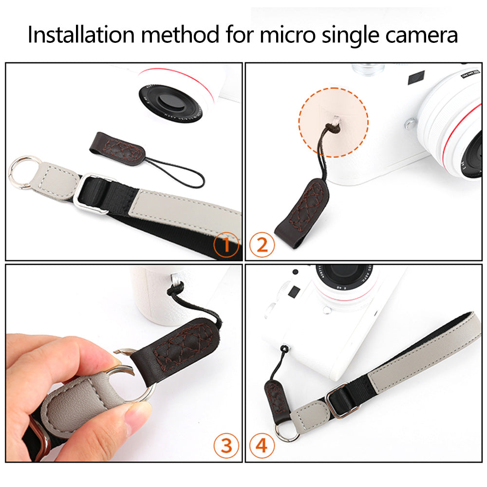 JN GD Nylon Wrist Rope for Sony, Canon, Fuji, Nikon Camera Hand Strap - Brown