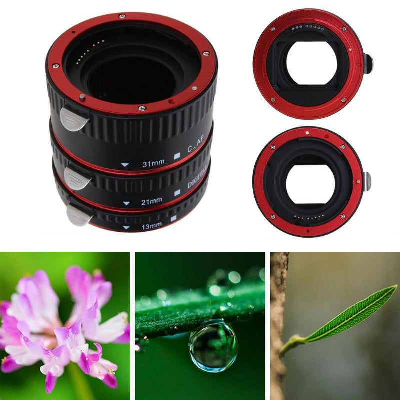 Lens Adapter Mount Auto Focus AF Macro Extension Tube Rings Set for Canon EF-S Lens
