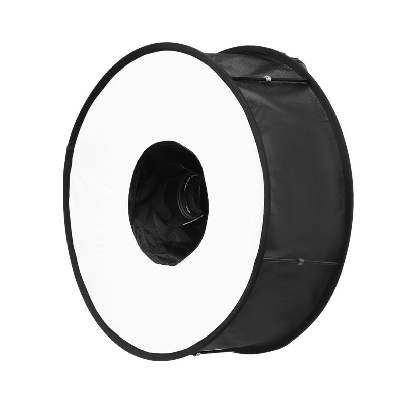 45cm/18 inch Foldable Ring Speedlite Flash Diffuser Macro Shoot Round Softbox for Canon Nikon Speedlight