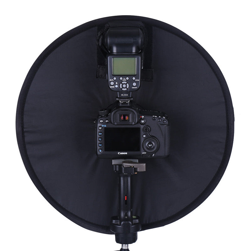 45cm/18 inch Foldable Ring Speedlite Flash Diffuser Macro Shoot Round Softbox for Canon Nikon Speedlight