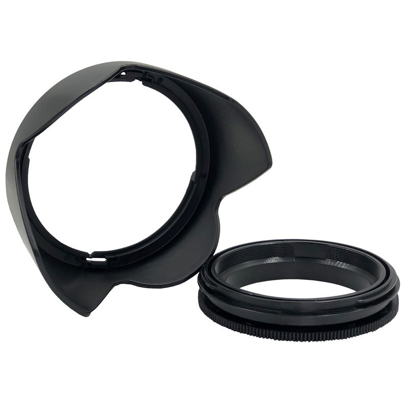 SLR Camera Reversible Design Lens Hood Plastic Camera Lens Shading Cover - 62mm