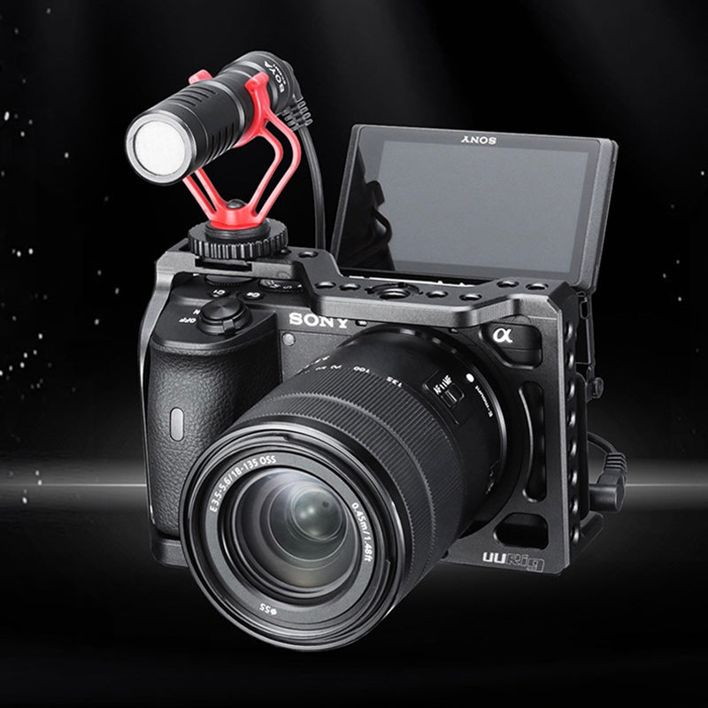 Uniqkart C-A6600 Shockproof Anti-shake Camera Cage Frame for Sony A6600 Camera