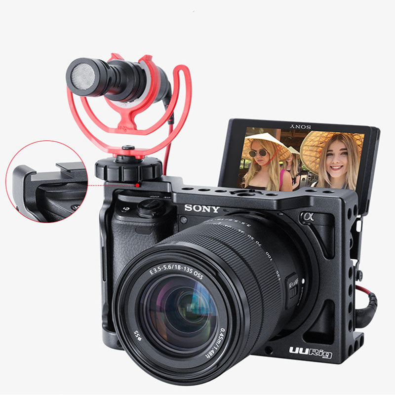 Uniqkart C-6400 Metal Cage Frame Case Camera Photography Accessory for Sony A6400