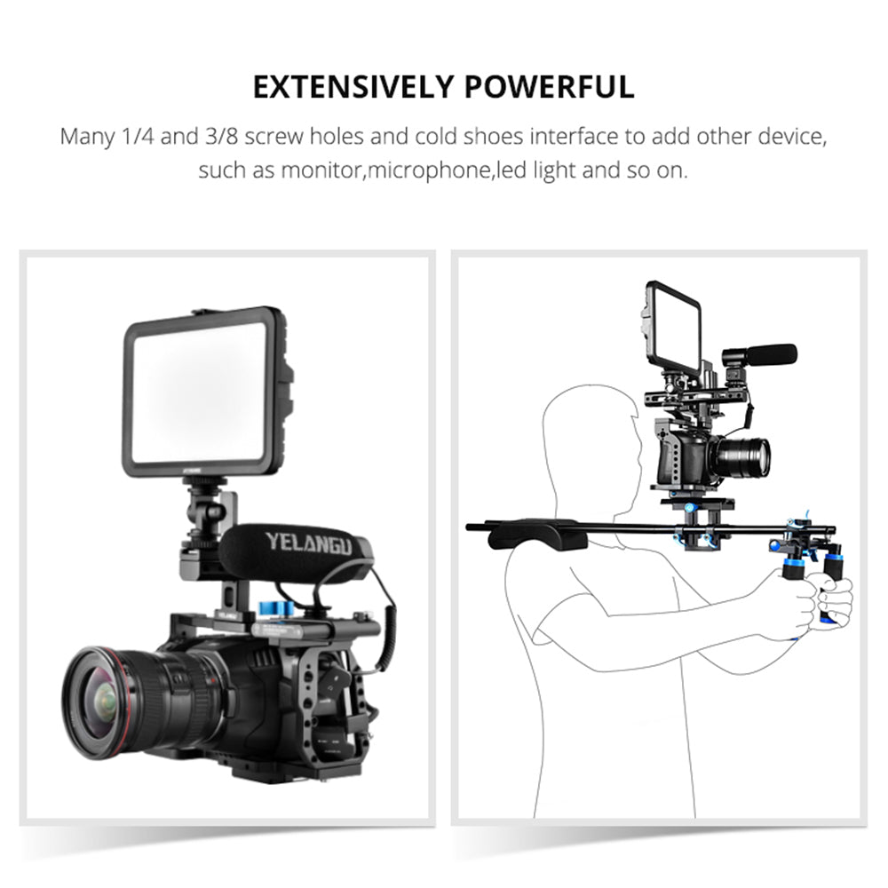 Yelangu C9 For BMPCC 4K/6K Camera Aviation Aluminum Full Camera Cage Protective Frame