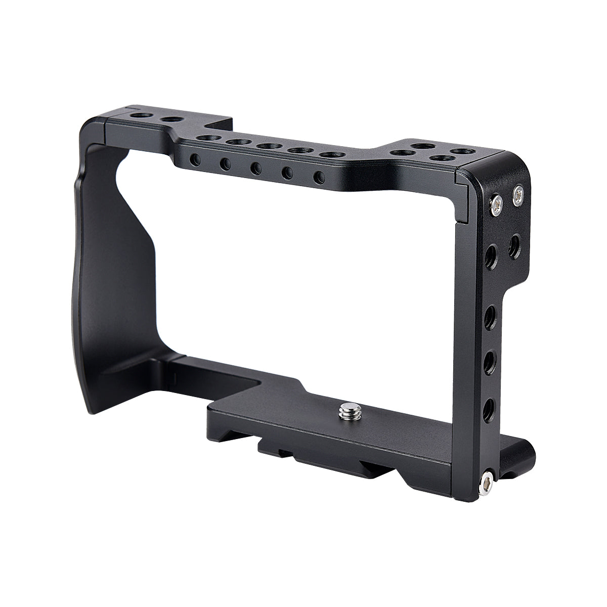 YELANGU C6-B Aviation Aluminum Frame Cage for Sony A6000/A6300/A6400/A6500 Quick Release Plate Base Protective Cover with Cold Shoe Adapter Camera Accessories