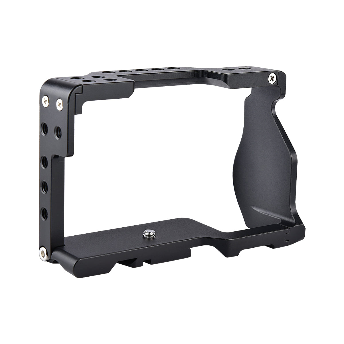 YELANGU C6-B Aviation Aluminum Frame Cage for Sony A6000/A6300/A6400/A6500 Quick Release Plate Base Protective Cover with Cold Shoe Adapter Camera Accessories